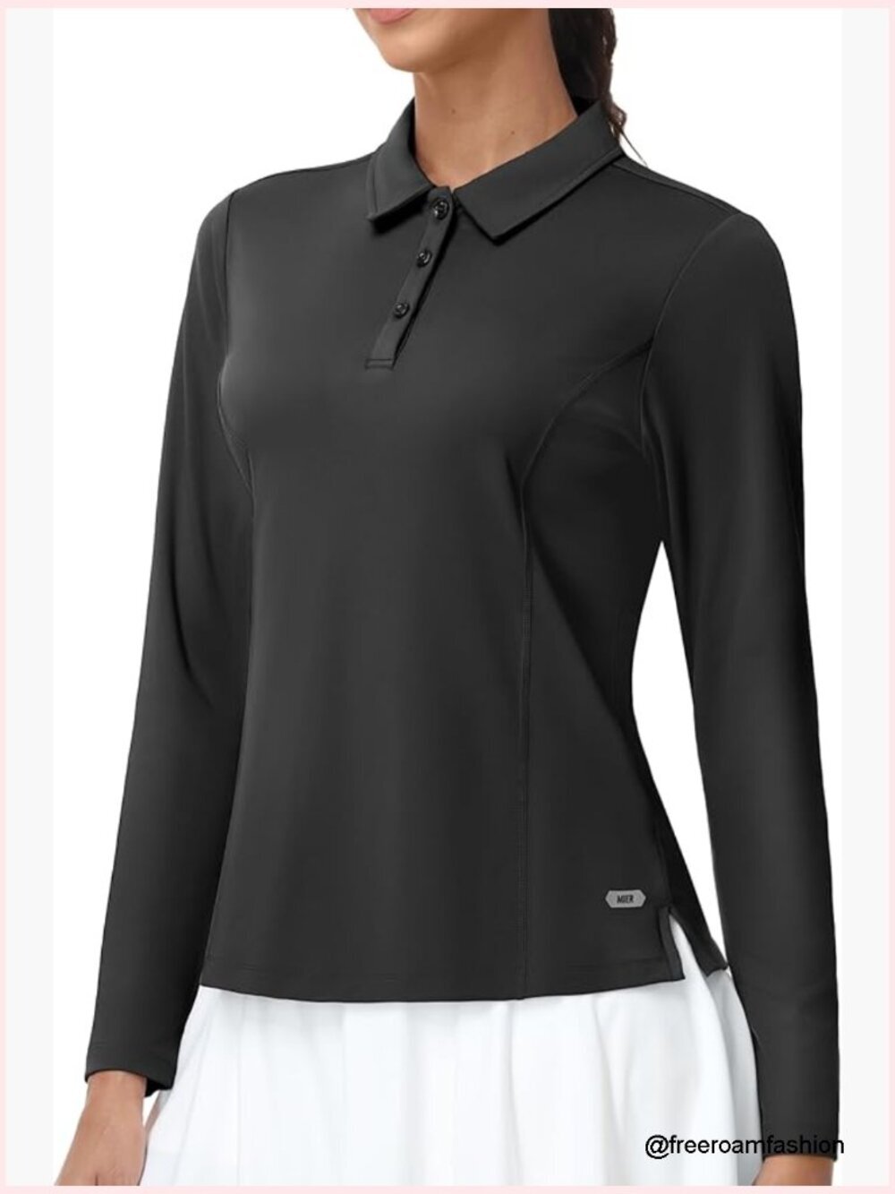 Long Sleeve Quick Dry Golf Polo UPF 50+ Athletic Tennis Top